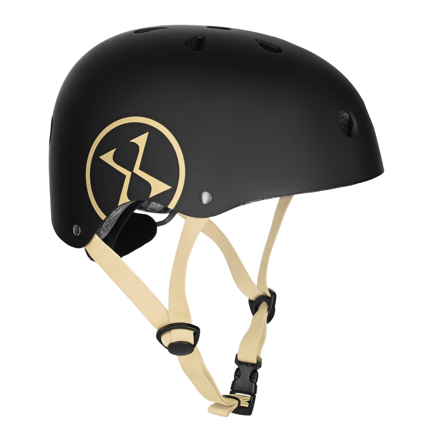 Helmet Black-Beige, Size M (55-58cm)