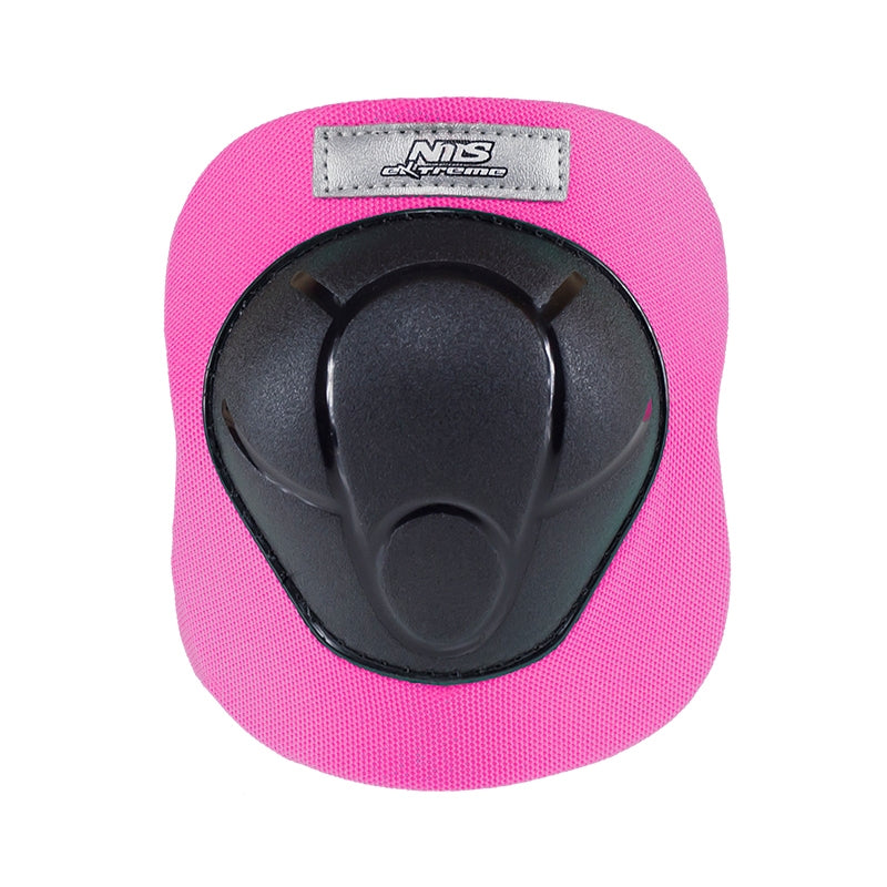 Helmet and Protectors Set, Size M, Black-Pink