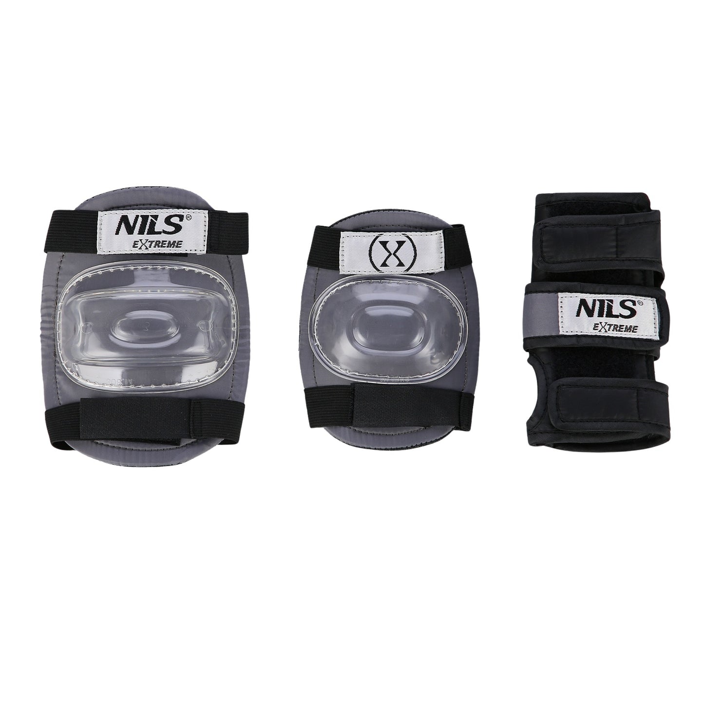 Helmet with Protectors Set, Gray, Size M