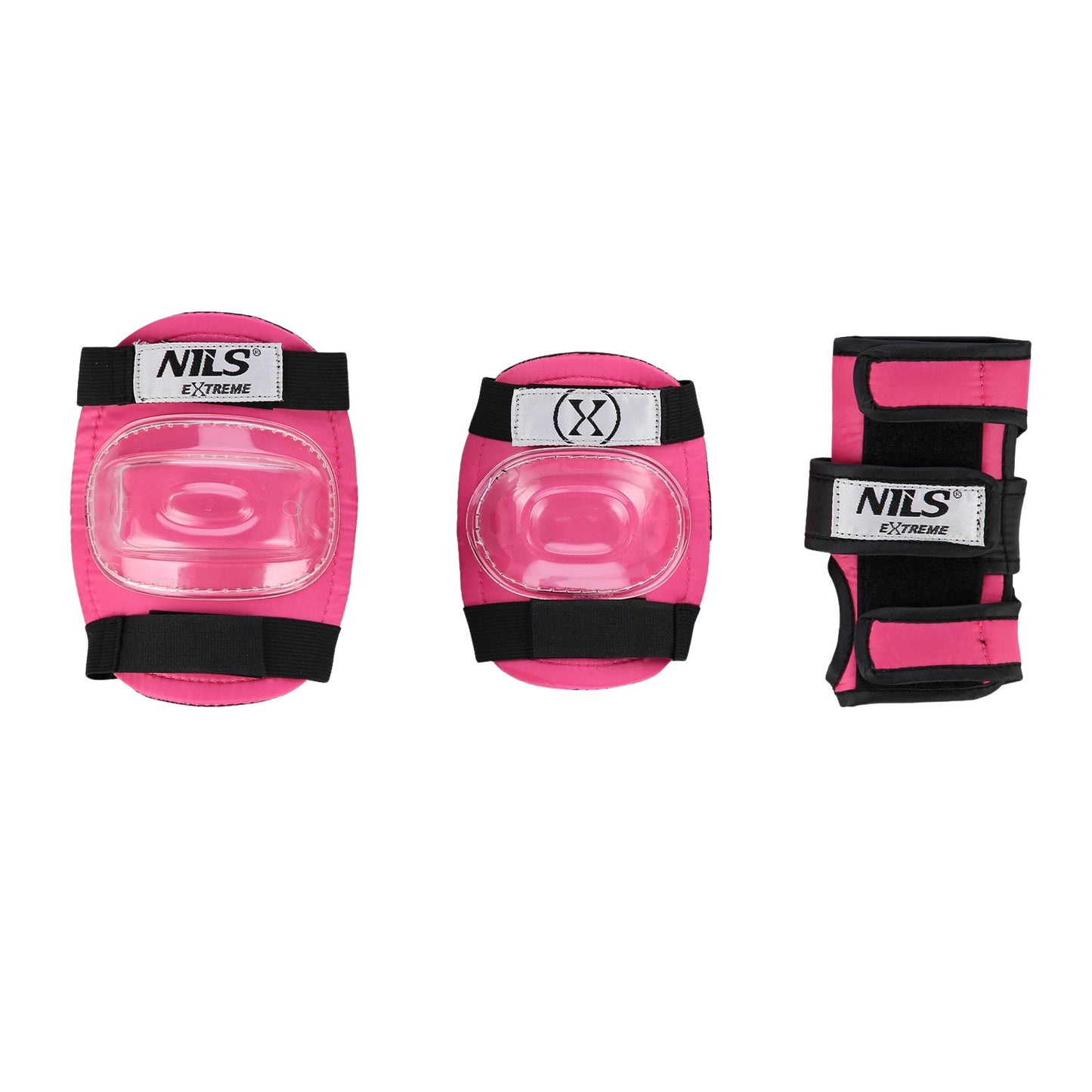 Helmet with Protectors Set, Pink, Size S