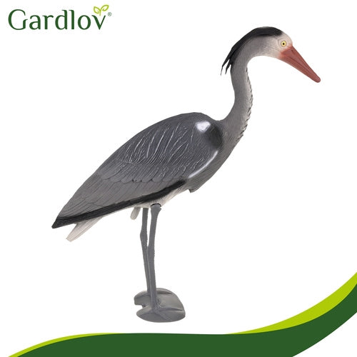 Heron Garden Figurine, 66 cm Gray PE, Stake-Mounted