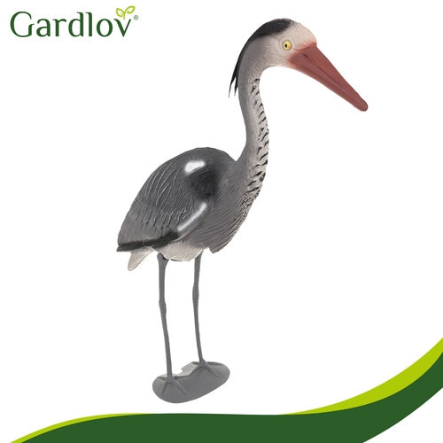 Heron Garden Figurine, 66 cm Gray PE, Stake-Mounted