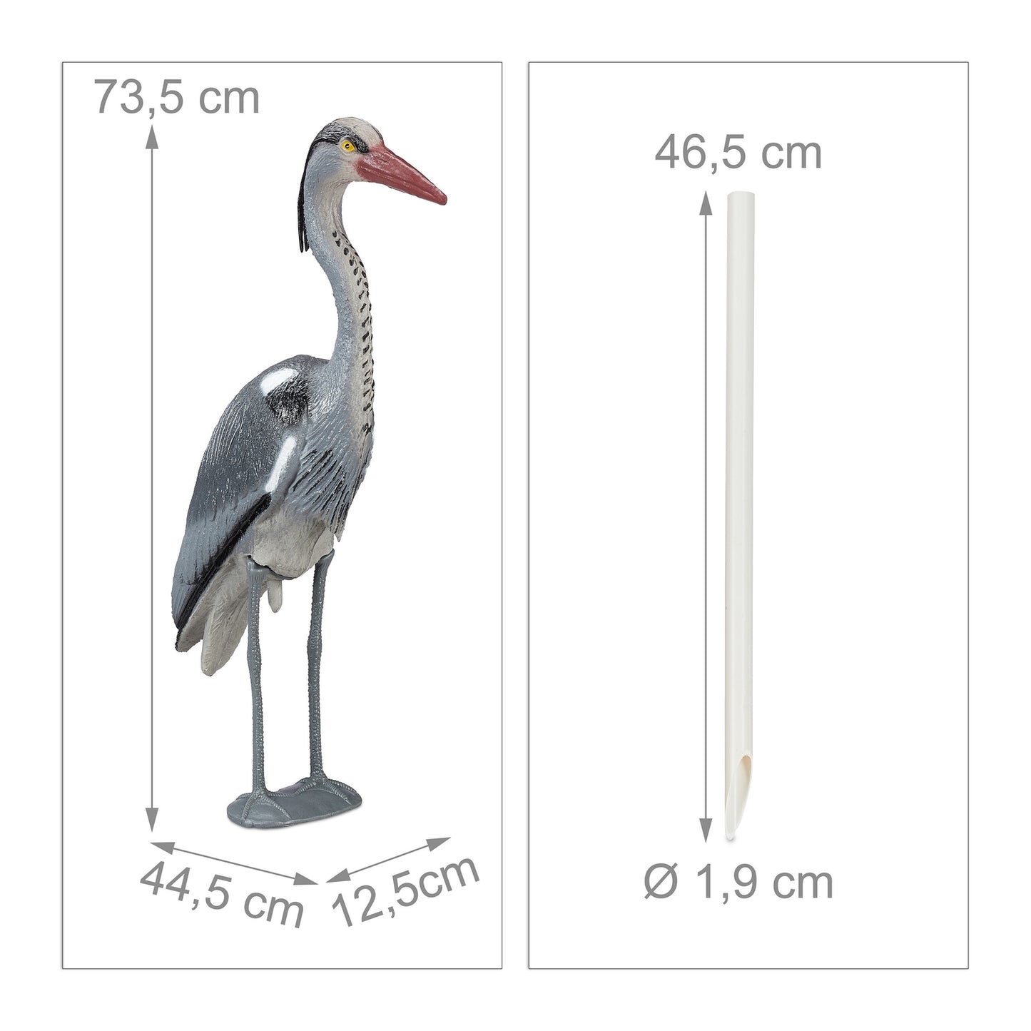 Heron garden figure set of 2