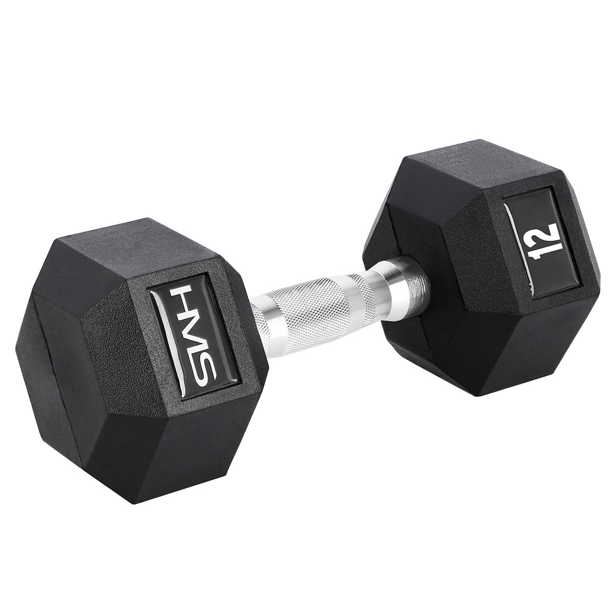 Hex Dumbbell 12 kg – Rubber Coated, Anti-Roll Design