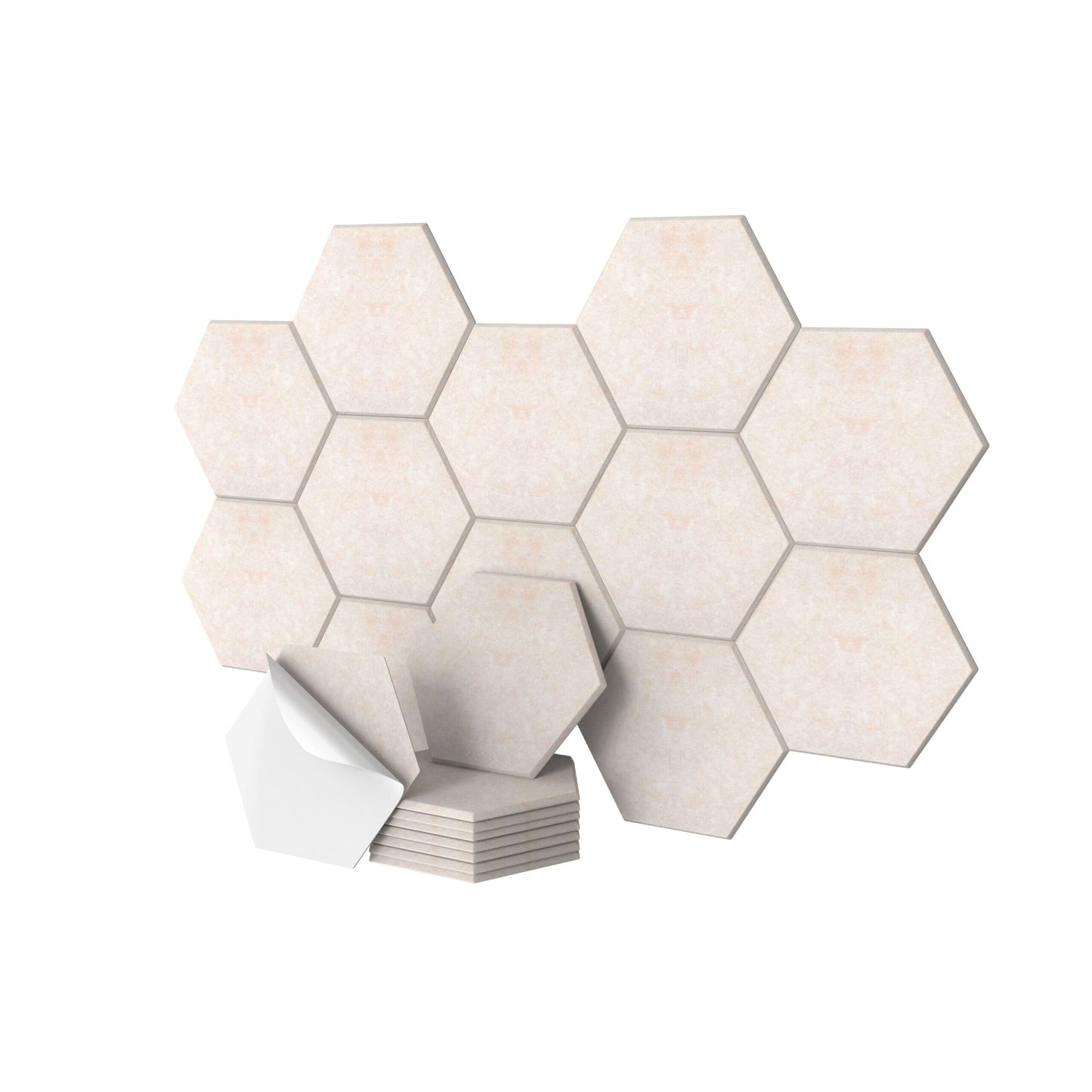 Hexagon Acoustic Panels, Self-Adhesive, Noise-Reducing