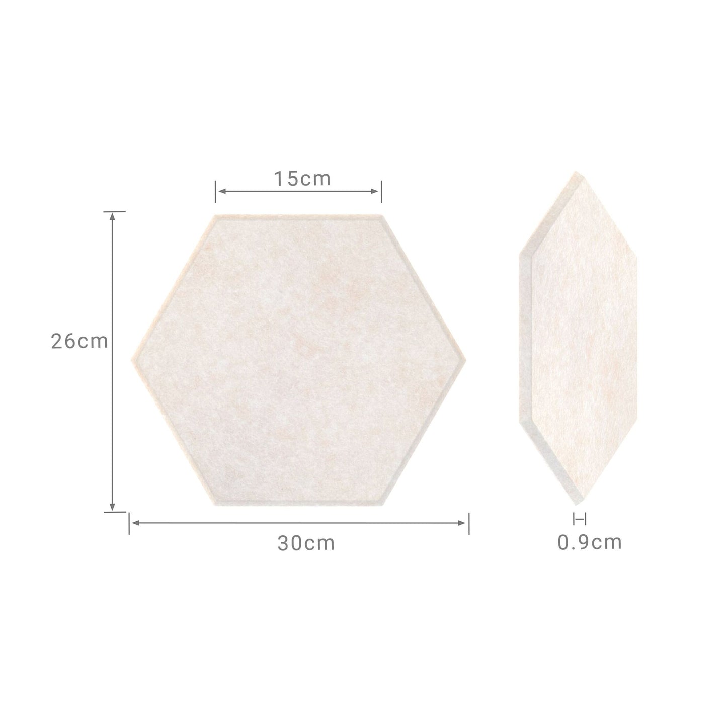 Hexagon Acoustic Panels, Self-Adhesive, Noise-Reducing
