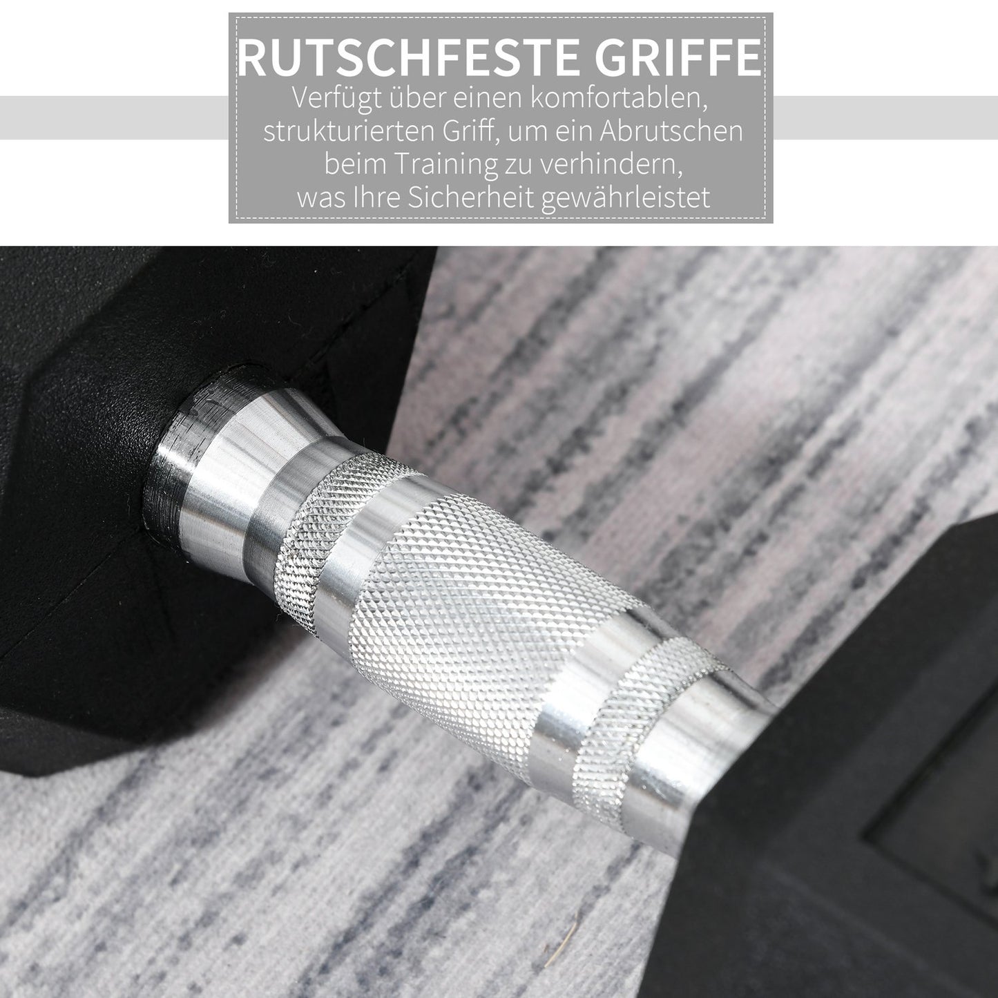 15 kg hexagon dumbbell, knurled handles, cast iron