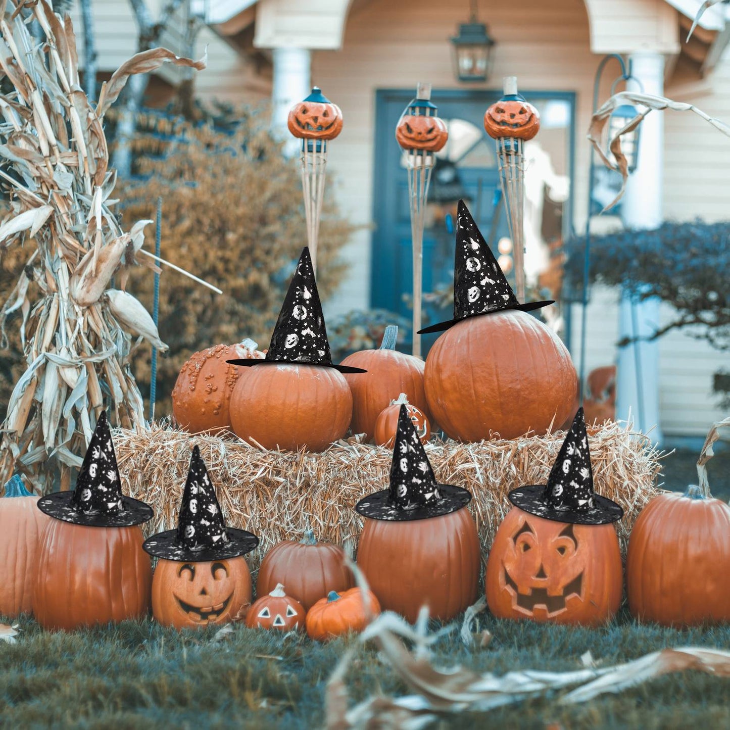 Hex hats with Halloween motifs 6-pack