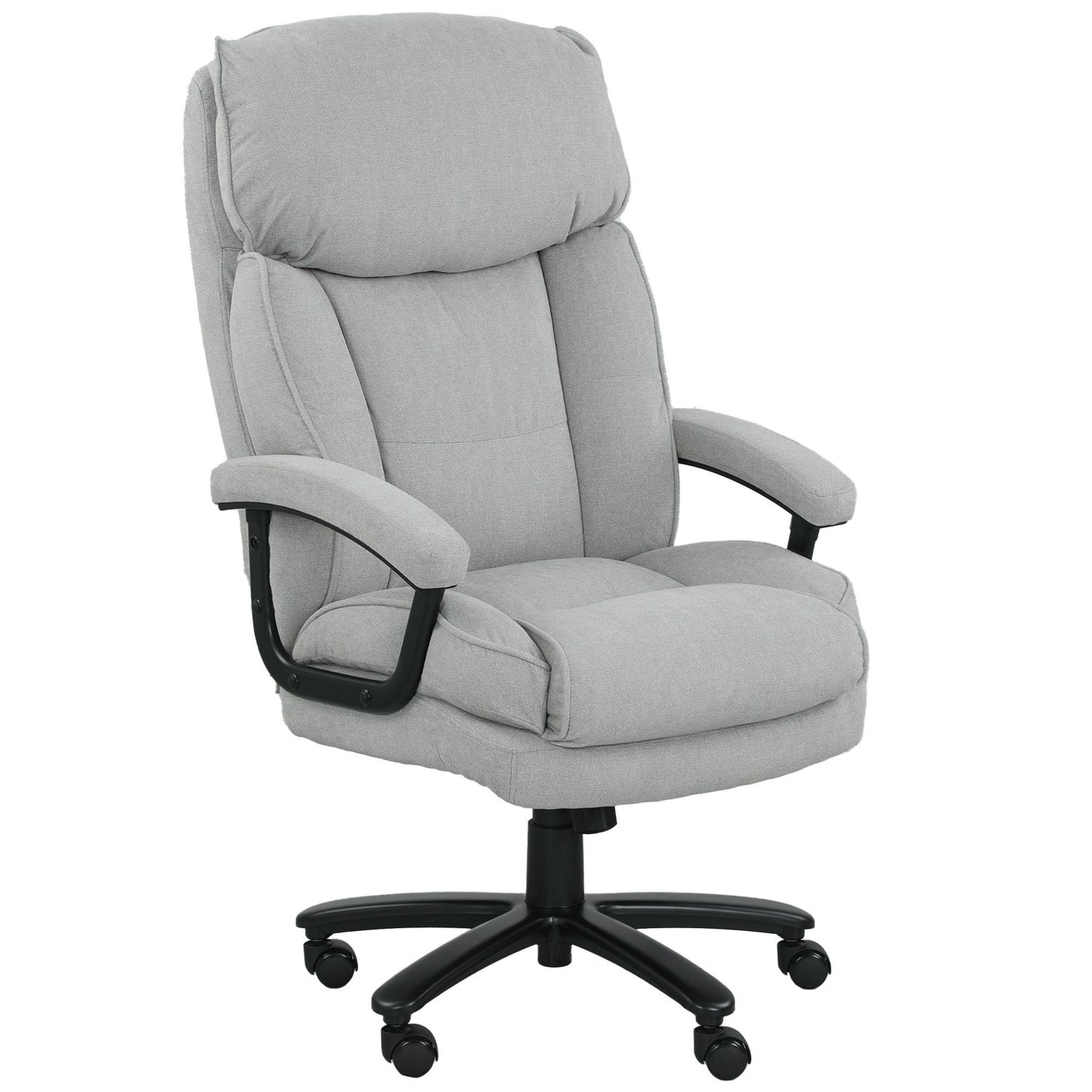 High Back Office Chair, 200kg Capacity, Light Grey