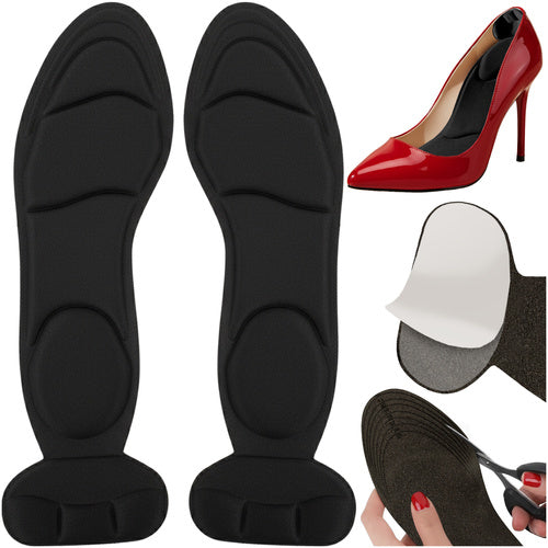 High Heel Shoe Inserts, Black Foam, Sizes 35-42