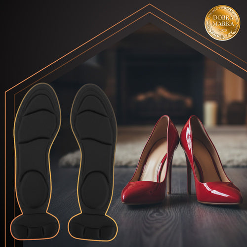 High Heel Shoe Inserts, Black Foam, Sizes 35-42