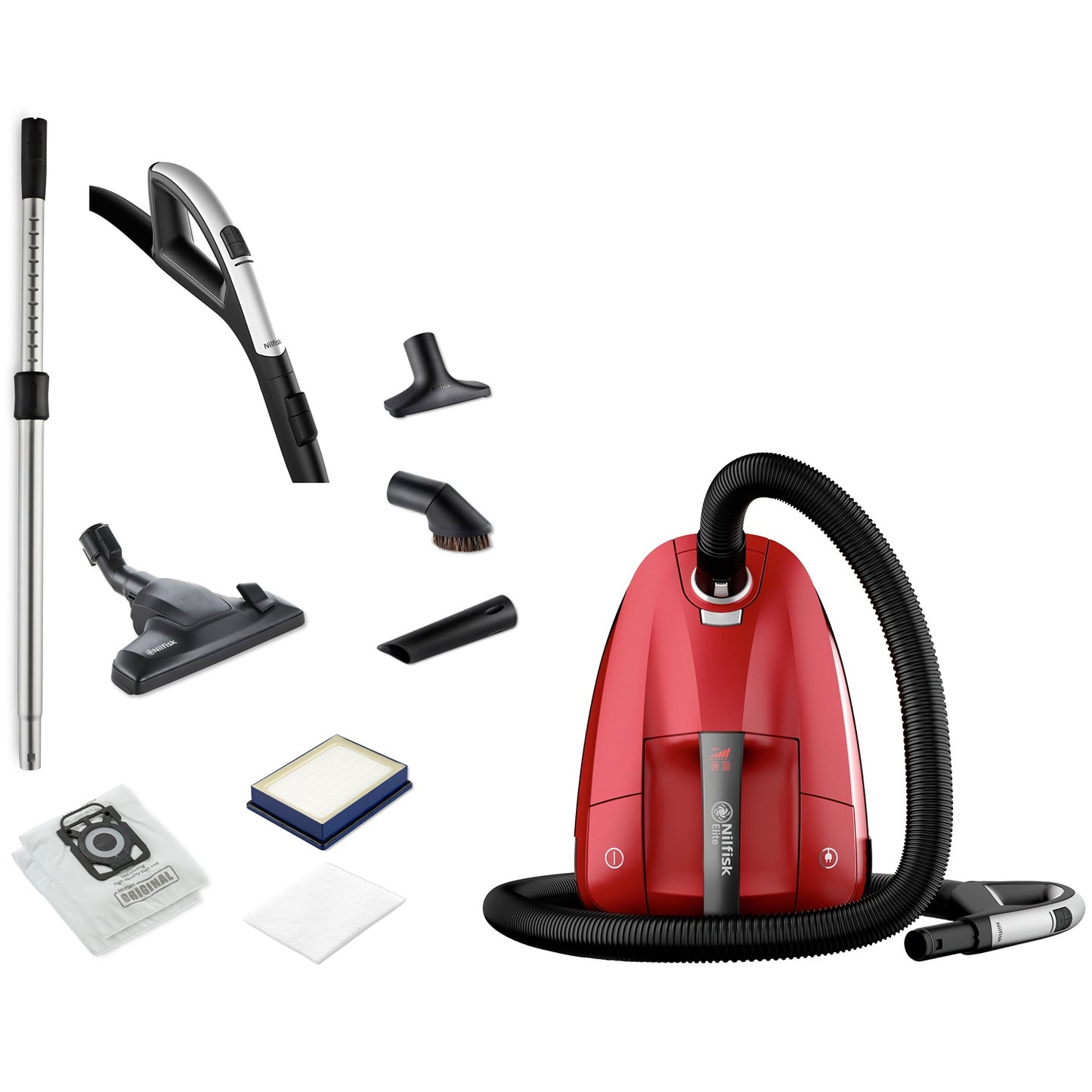 High-Performance Vacuum Cleaner with HEPA Filter, 3.6L Bag
