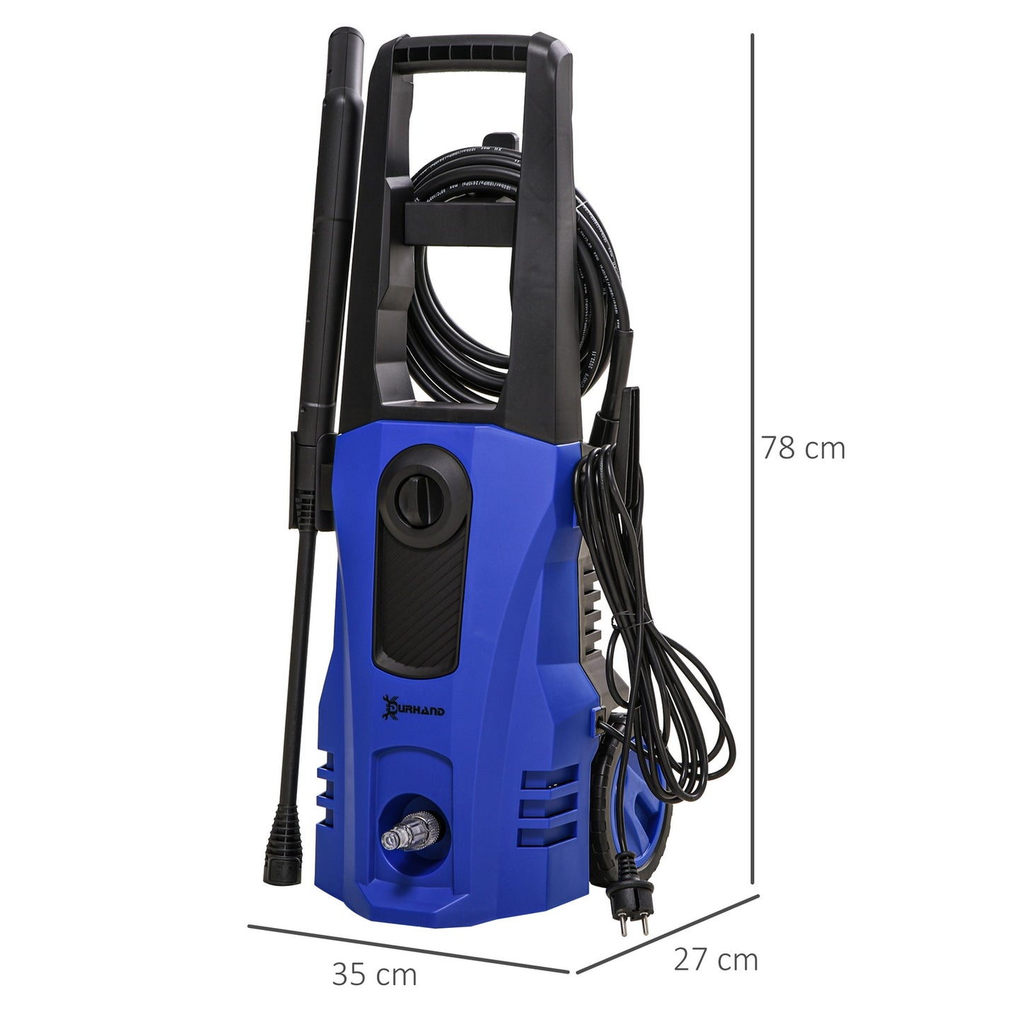 High pressure washer, 150 bar, 1800 W, 6 m hose, blue