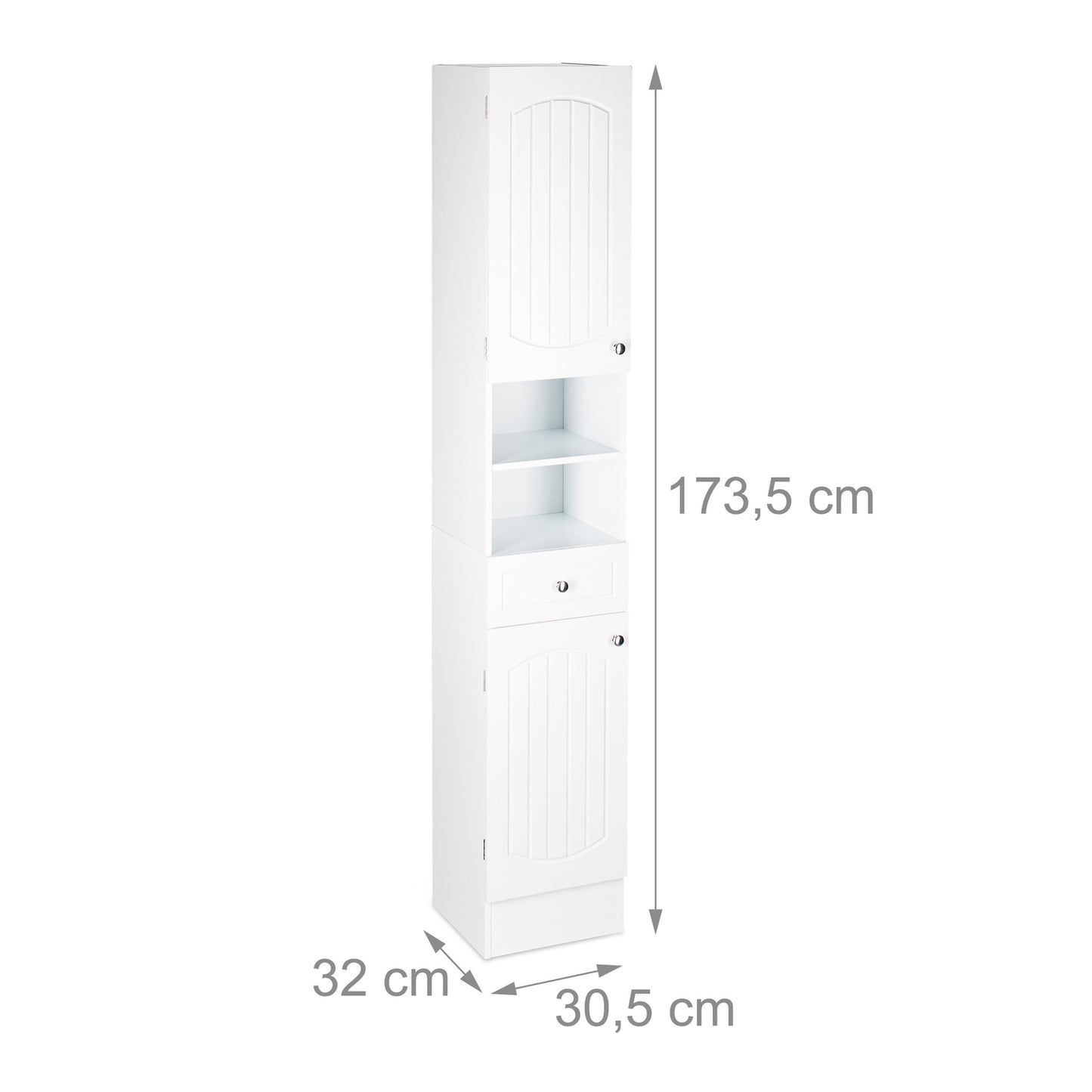 High cabinet bathroom