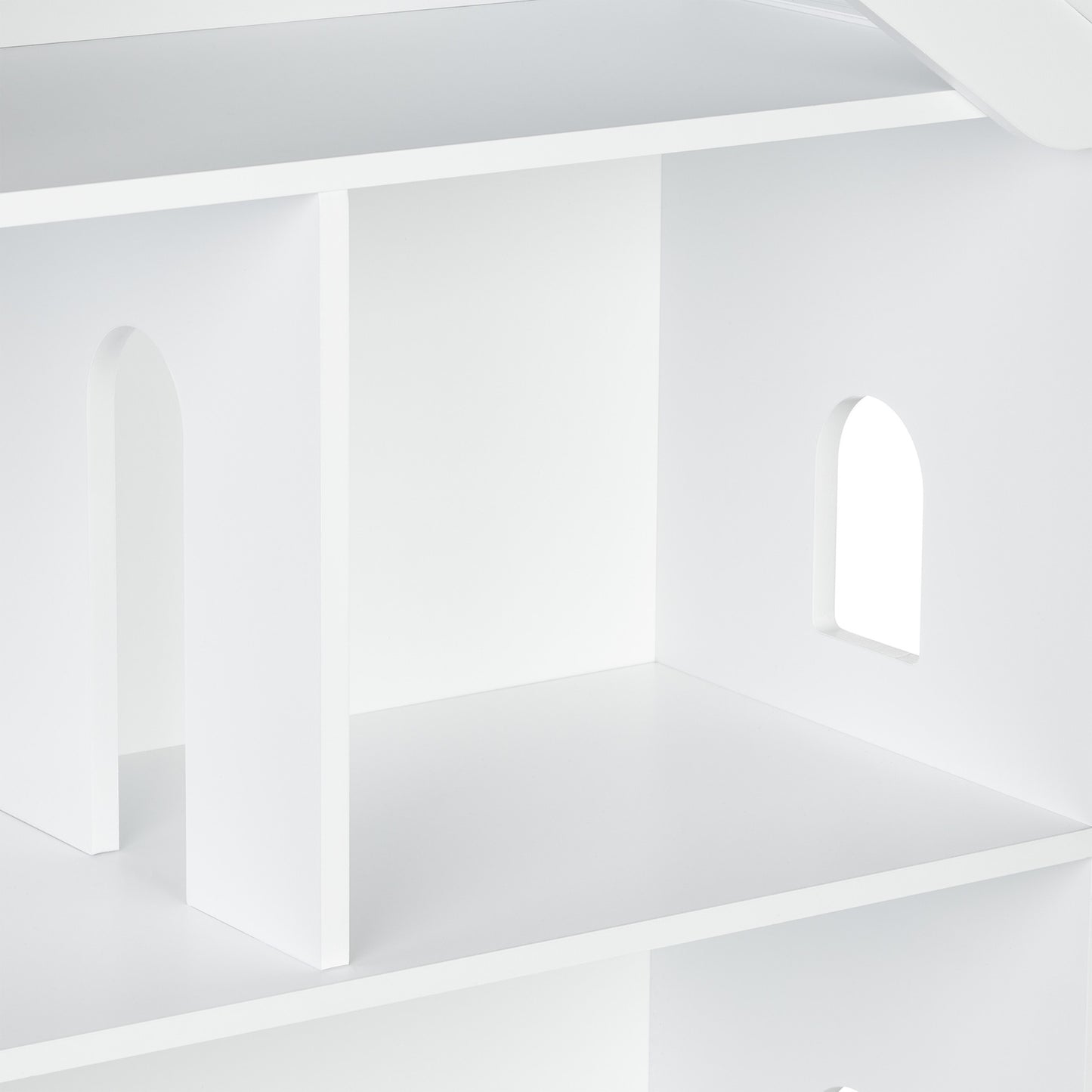 High children's shelf in the shape of a house