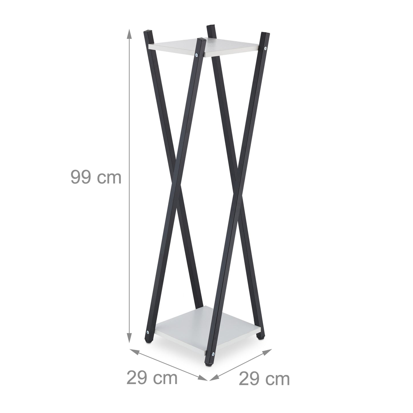 High floral pedestal with 2 shelves