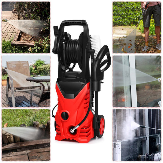 High-pressure cleaner 1400W patio cleaner blue/red 27 x 27 x 68 cm - red