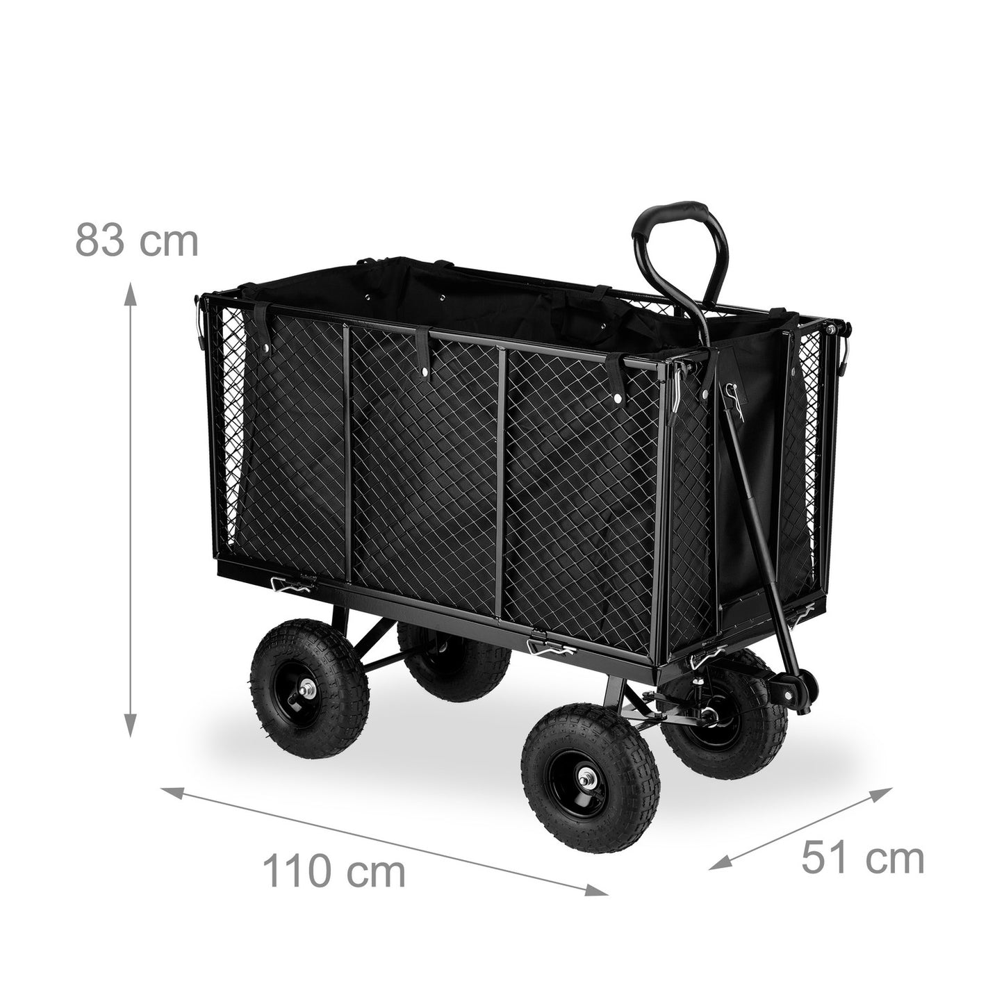 High wheelbarrow for the garden