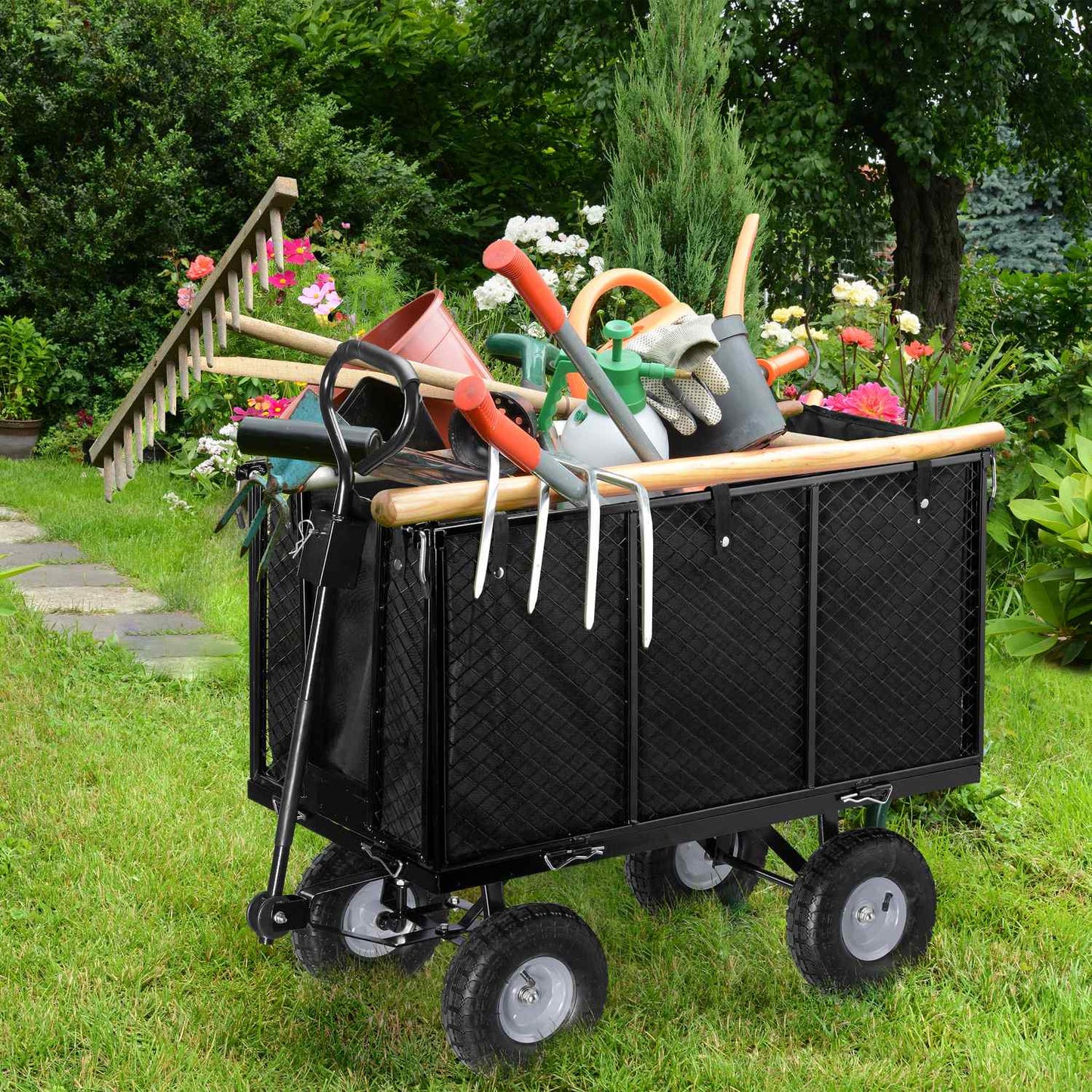 High wheelbarrow for the garden