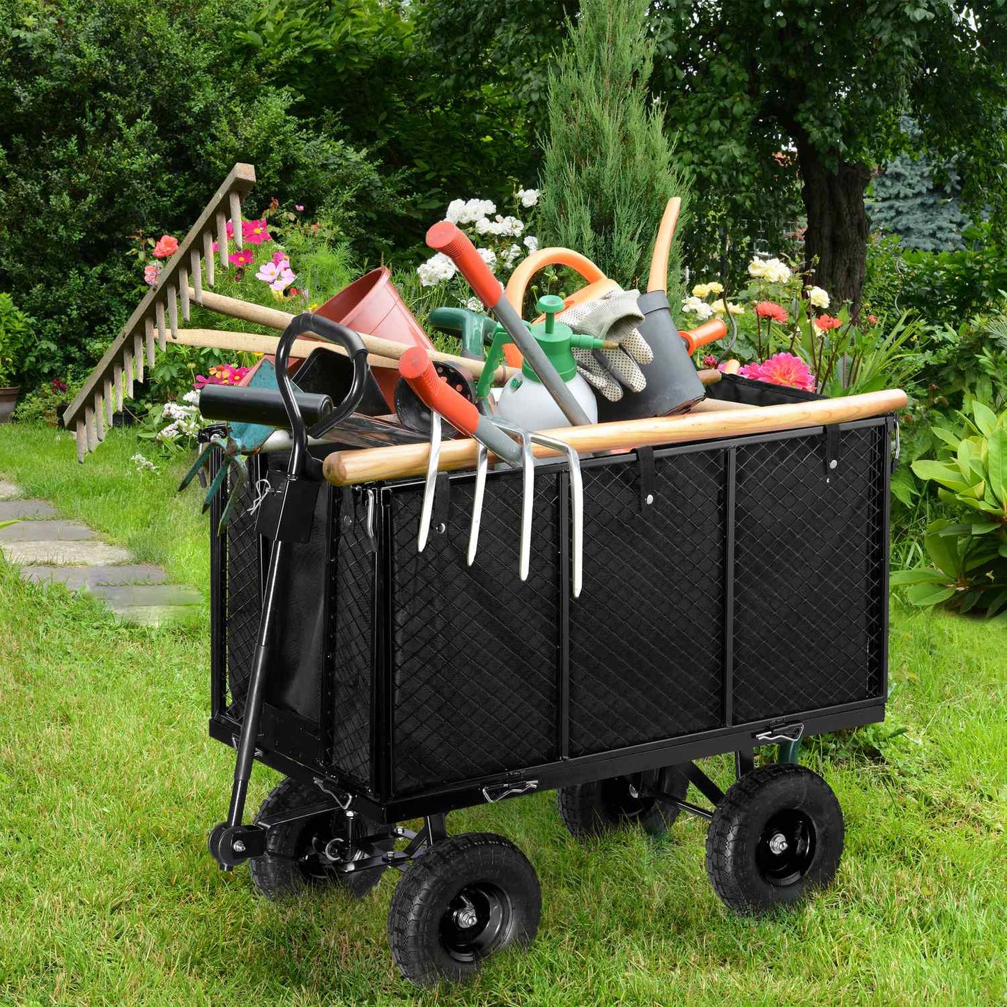 High wheelbarrow for the garden