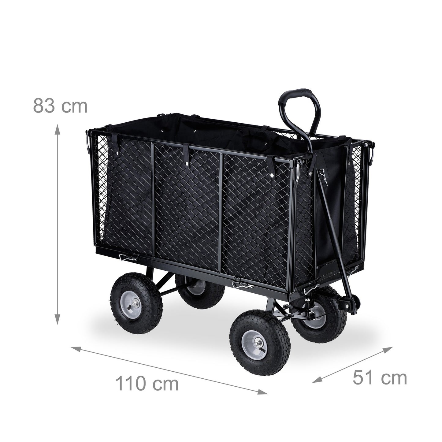 High wheelbarrow for the garden