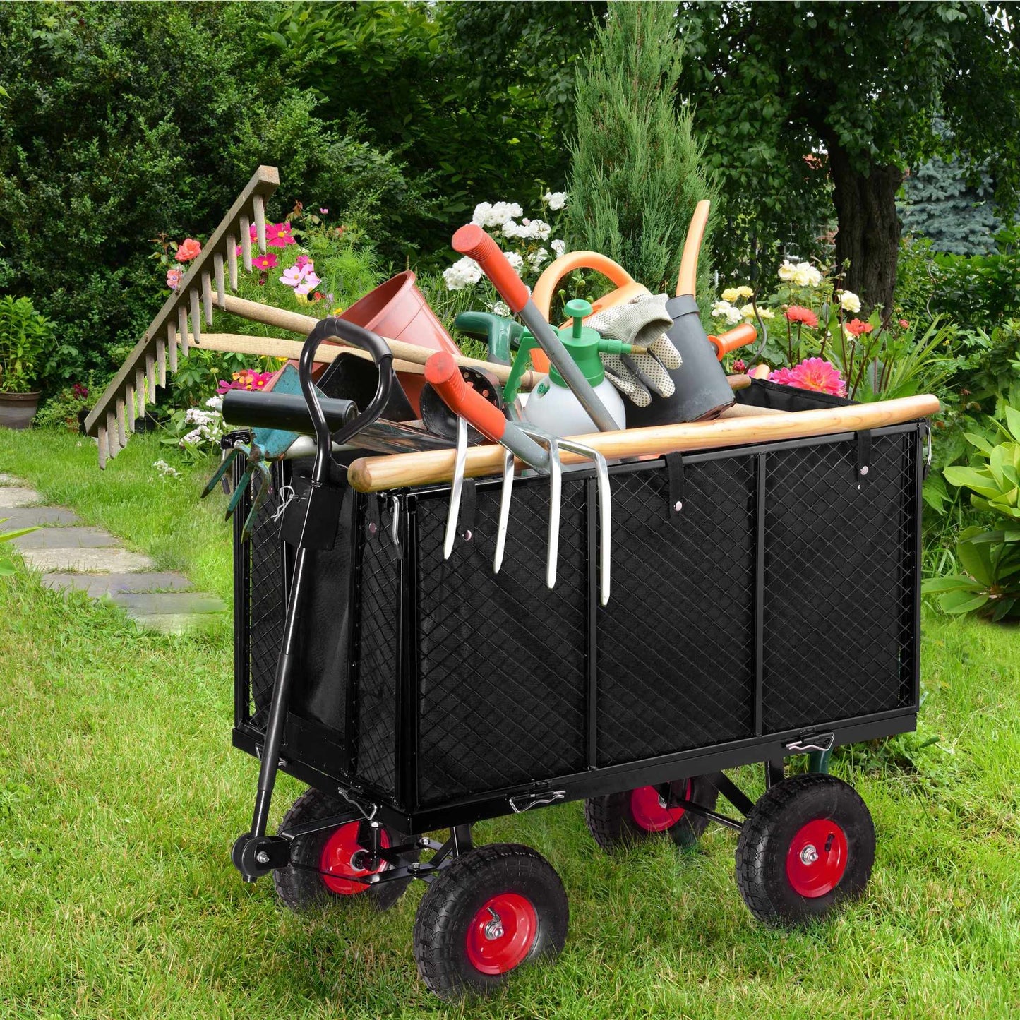 High wheelbarrow for the garden