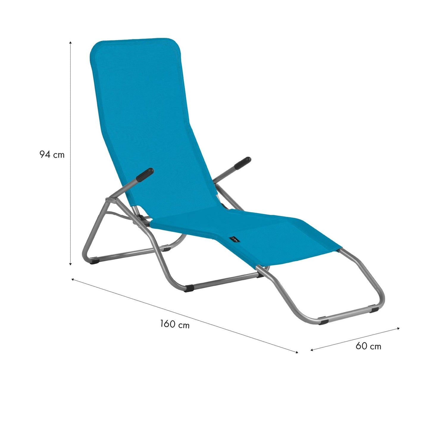 Hiking/Beach Lounger, Turquoise, Foldable Chair