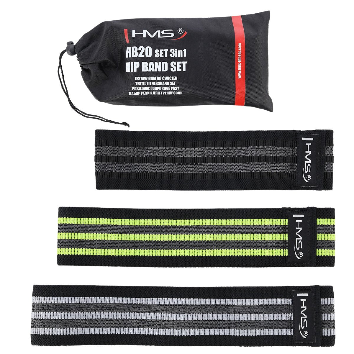 Hip Band Set – 3 Resistance Levels, 3-Piece