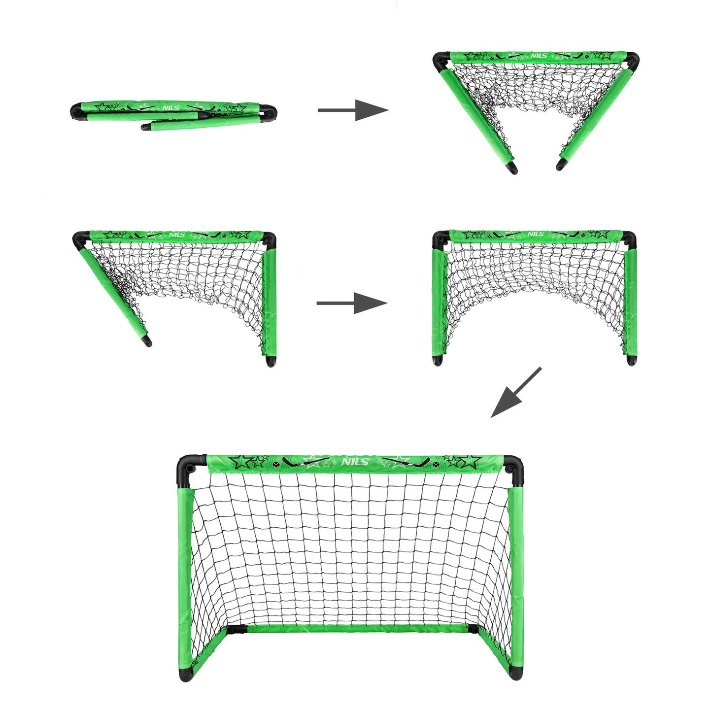 Hockey Set with 2 Goals, 2 Sticks, and Ball
