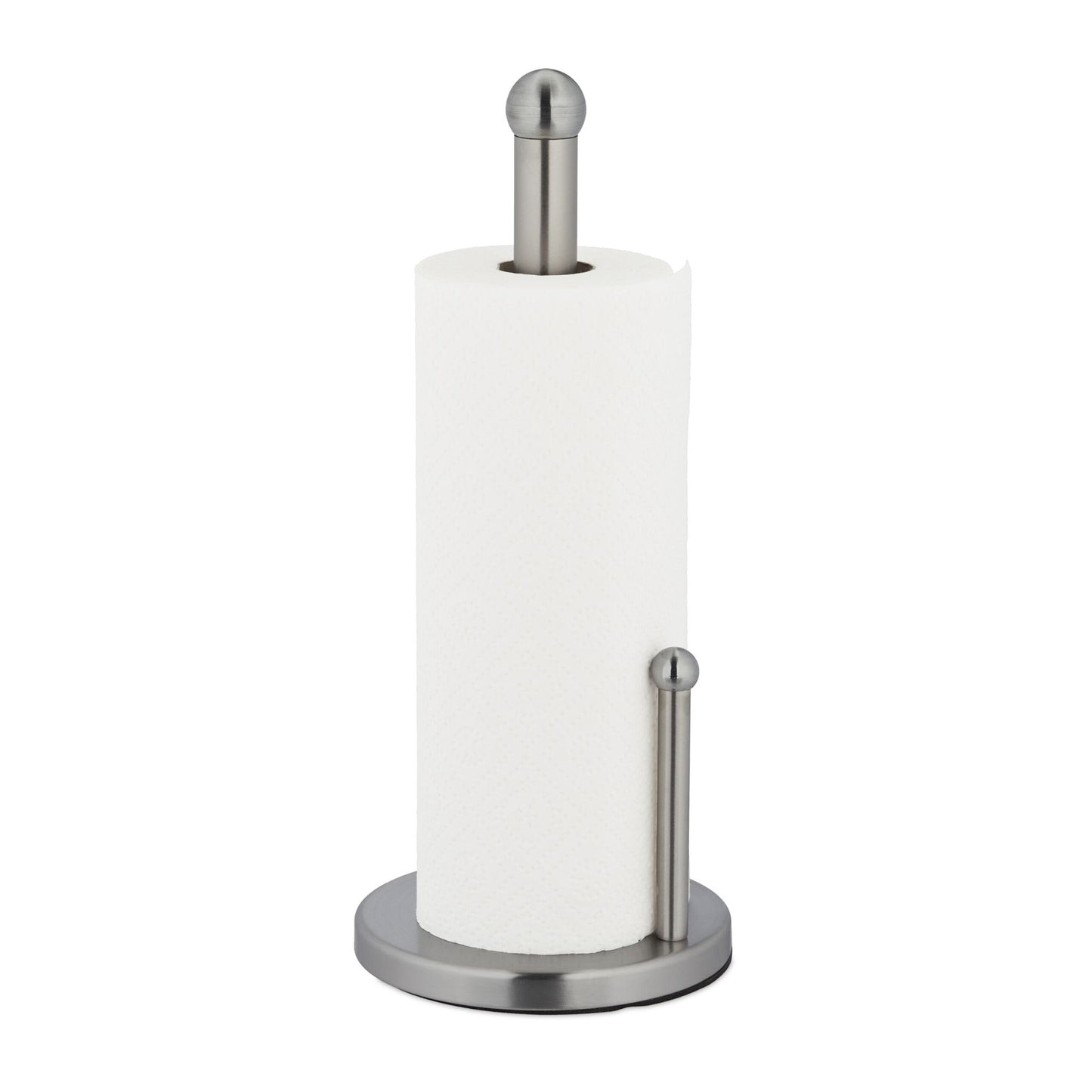 Holder for household paper in stainless steel