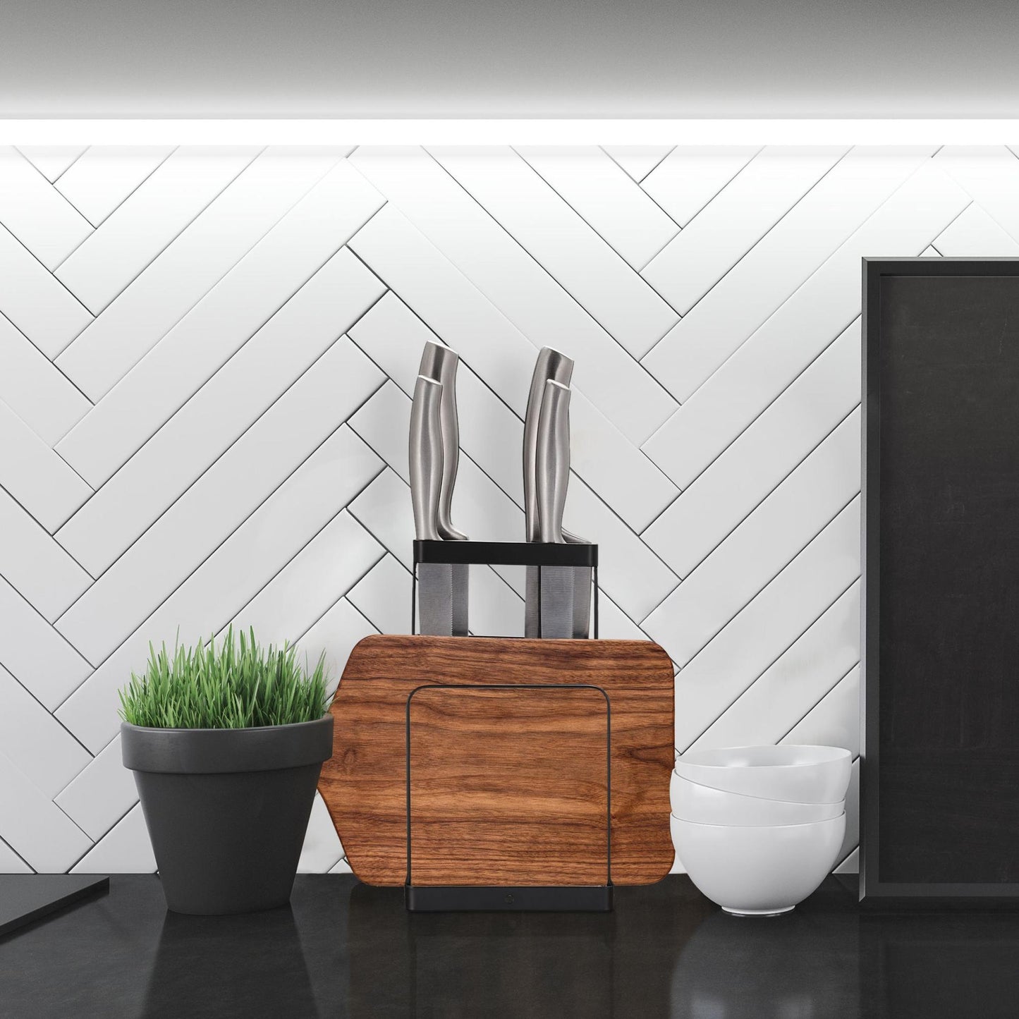Holder for knives and cutting boards