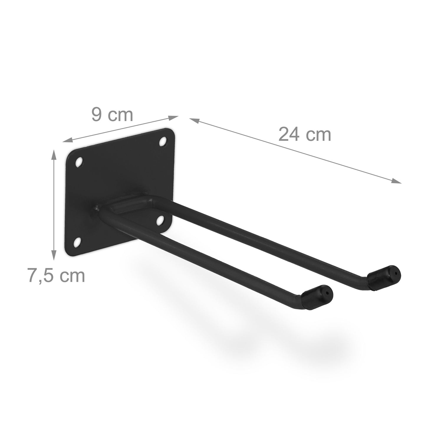 Holder for white goods in black steel - 3 pcs