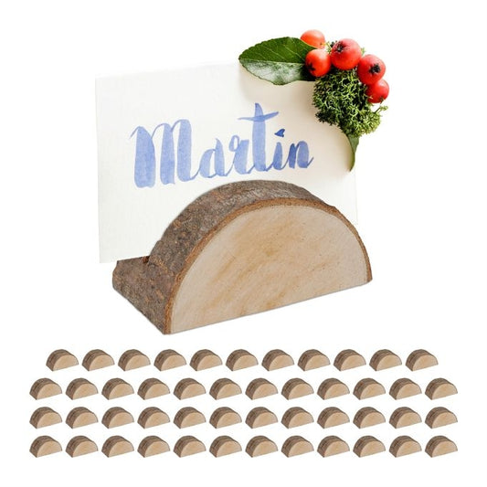 Holders for location cards, wooden set of 48
