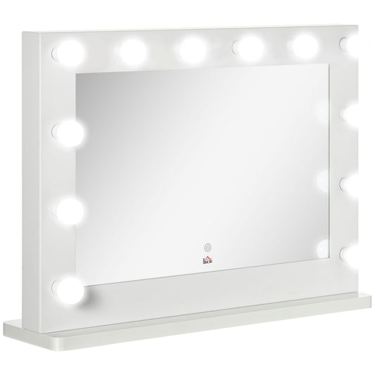 Hollywood Mirror, Dimmable LED lights, Touch Switch, 80x60 cm