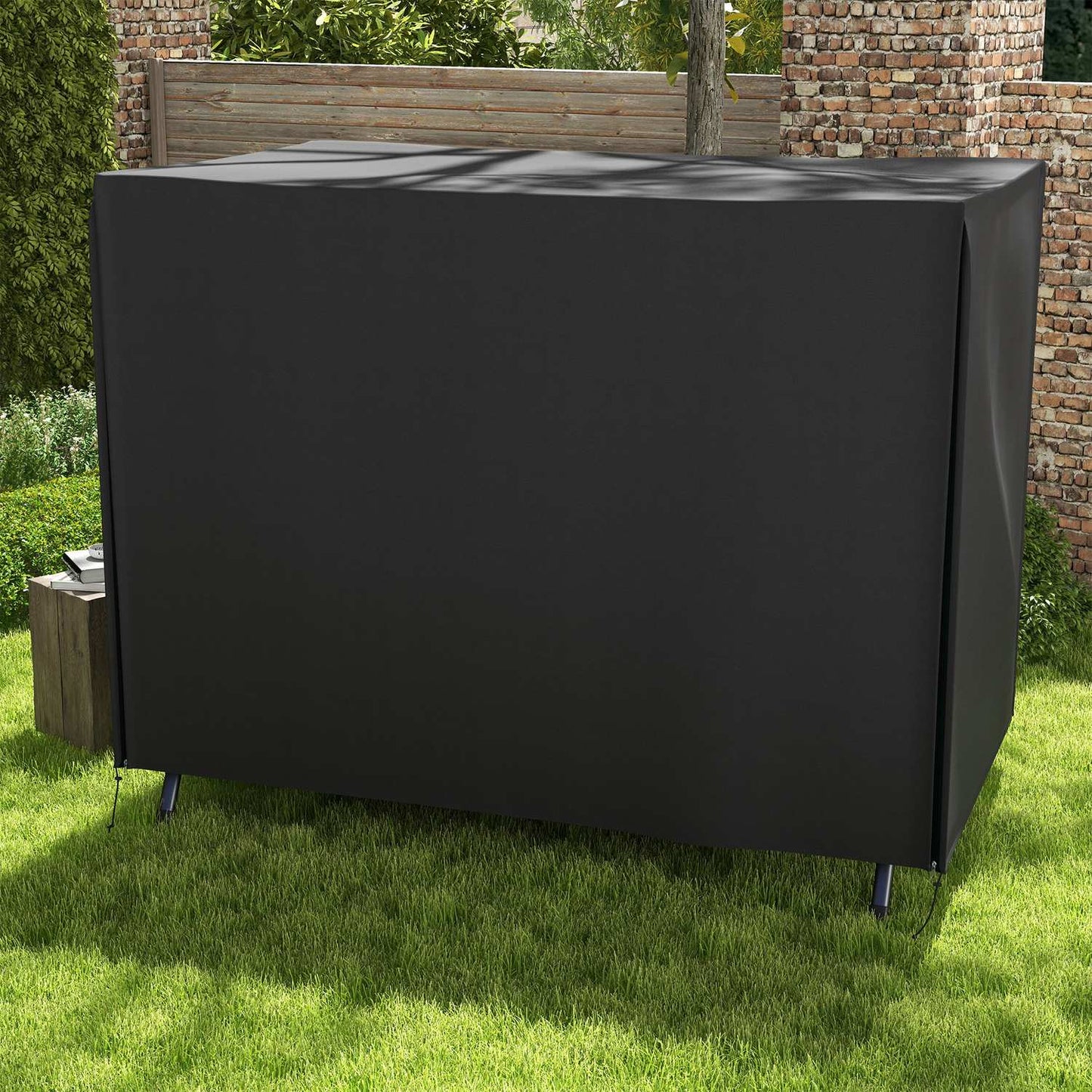 3-seat swing cover - water-repellent and winter-proof, 600D, black