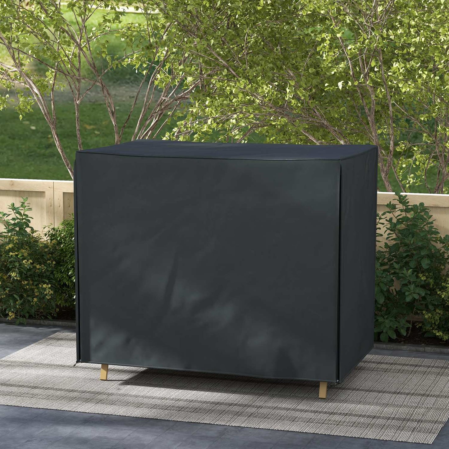 Waterproof black garden swing cover, UV protection, 220x125x172 cm