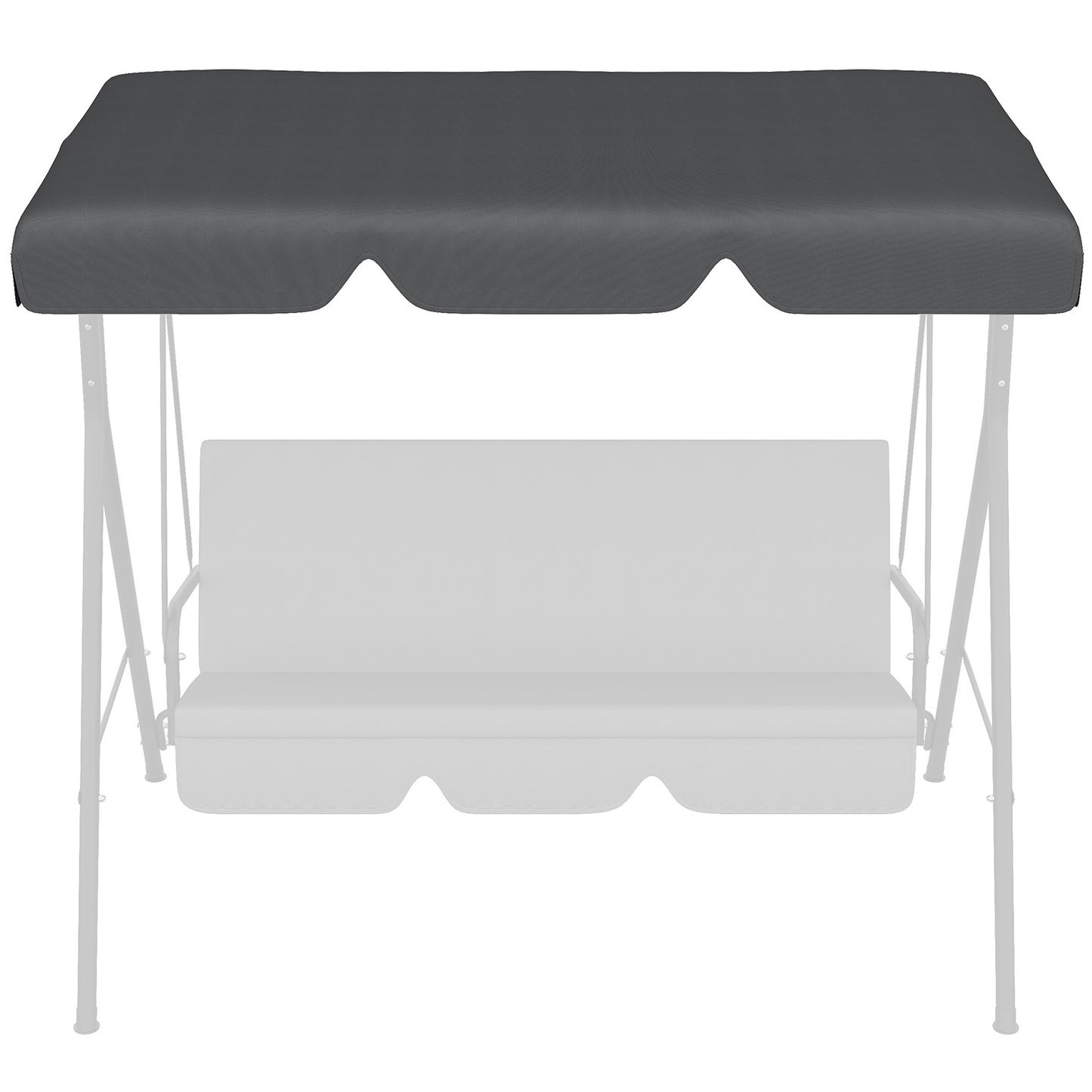 3-seat dark gray swing canopy replacement