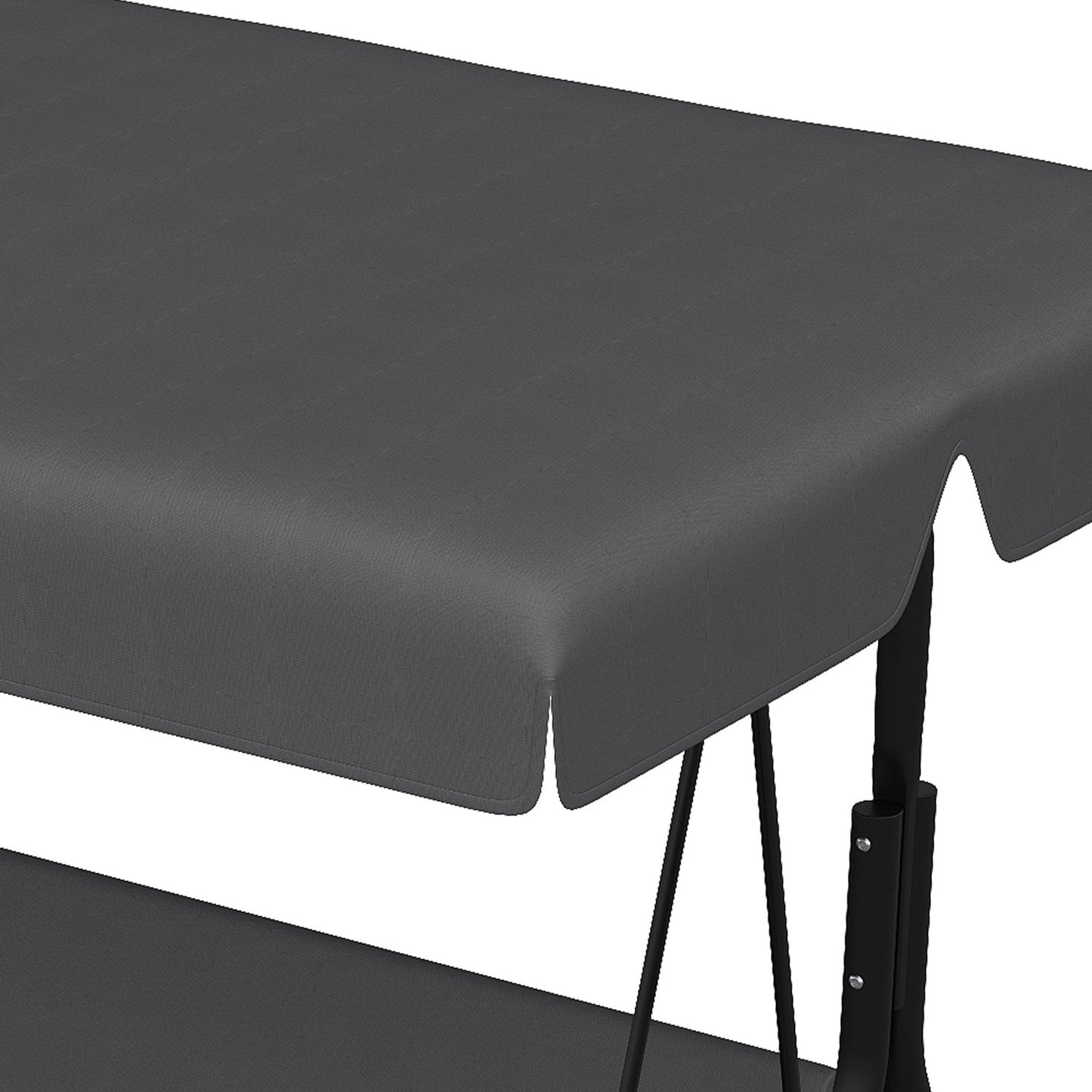 3-seat dark gray swing canopy replacement