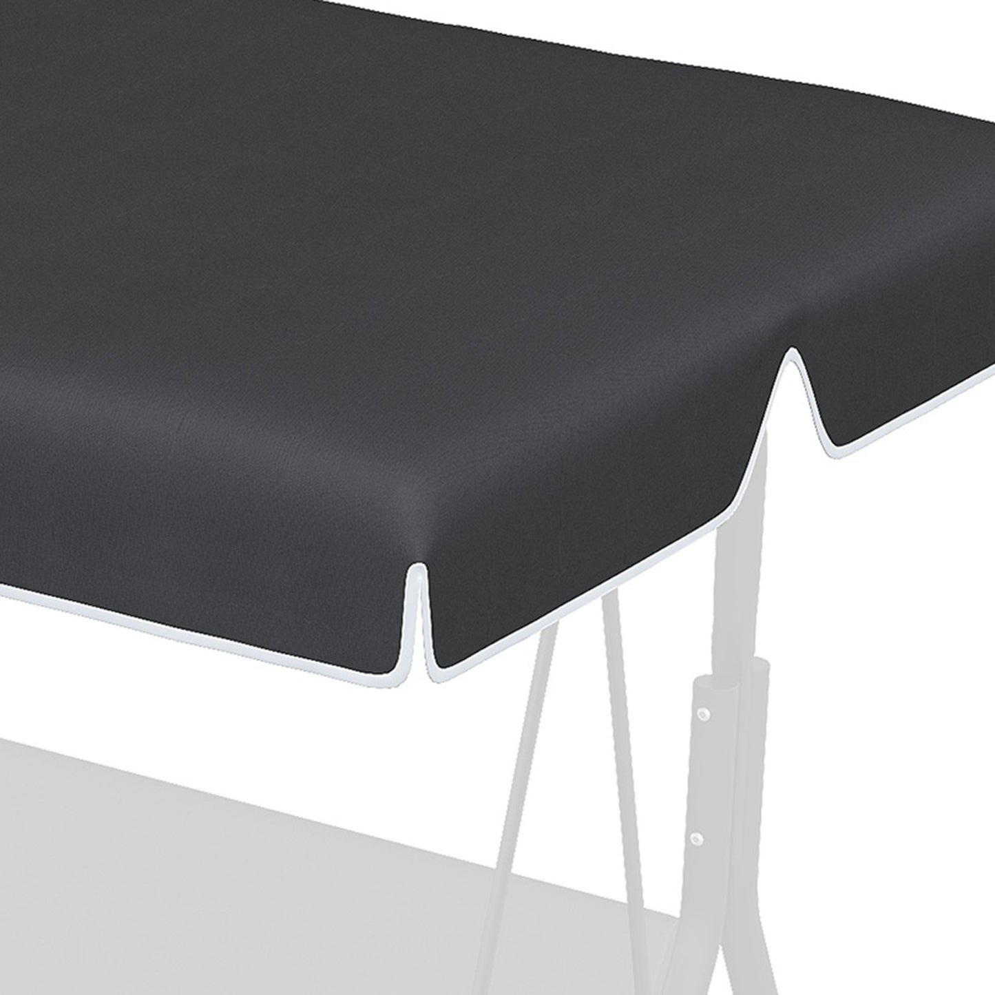 Black UV-protected canopy replacement for 2-seat swing
