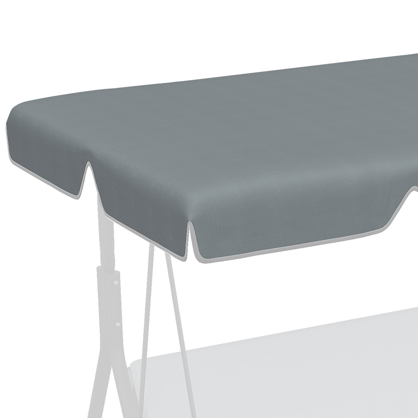 Replacement canopy for 2-seat swing, UV protected, dark grey