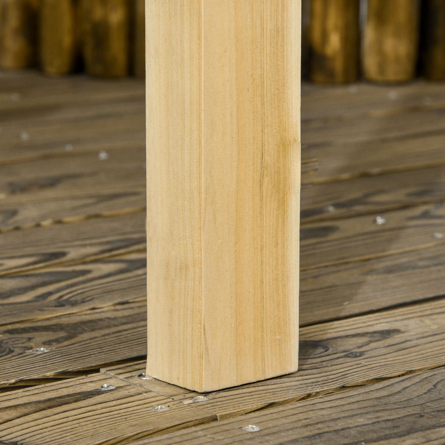 2-seat weatherproof wooden garden swing with pergola