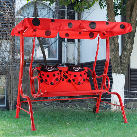 Hollywood swing 2-seater children's garden swing ladybug red 117 x 78 x 116 cm
