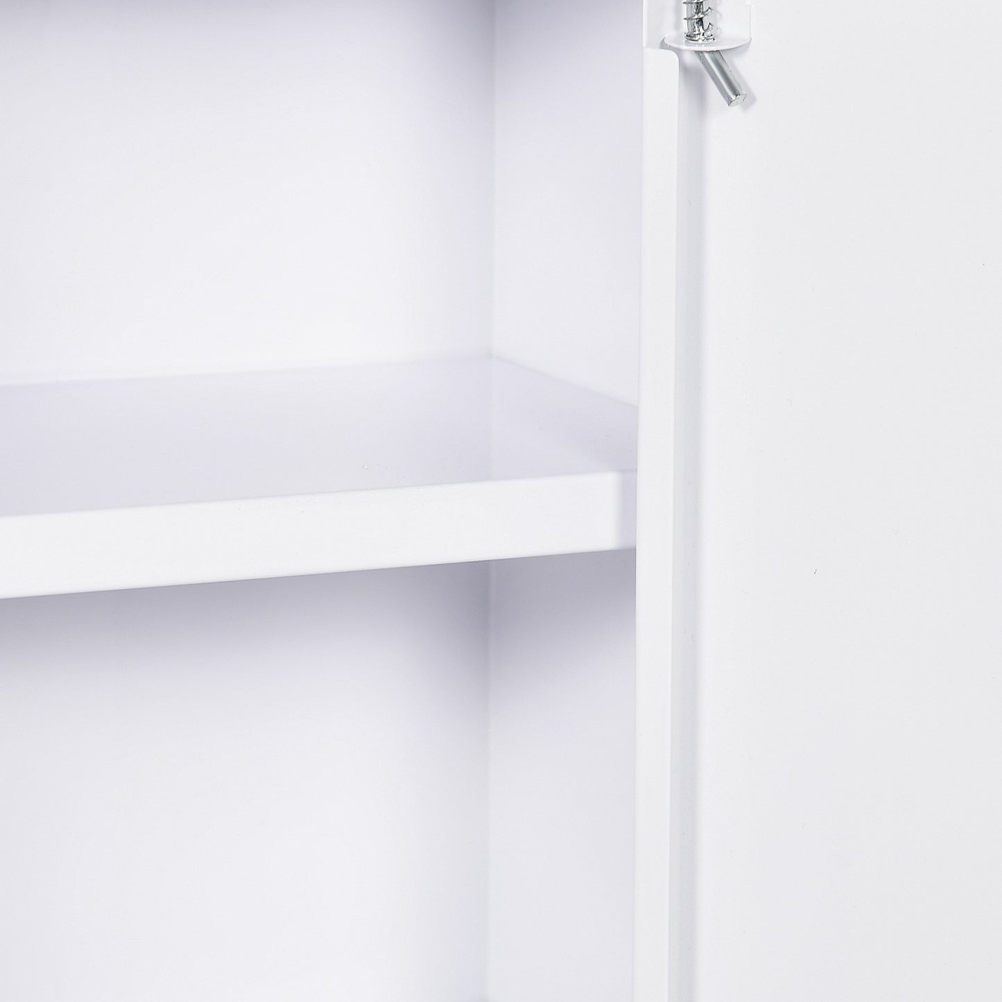 Lockable medicine cabinet in white steel, childproof, 3 compartments