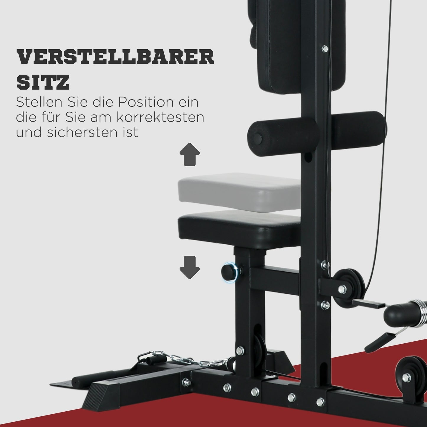 Home gym, rowing machines, without weights, fitness equipment for the home, steel, synthetic leather, black