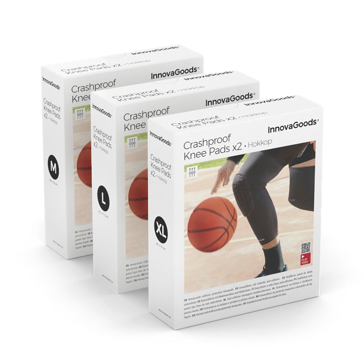 Honeycomb Anti-collision Knee Pads Hokkop InnovaGoods 2 Units - L