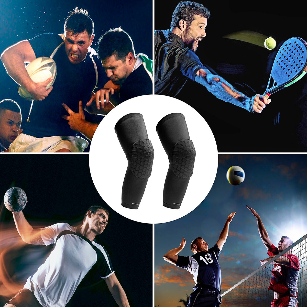 Honeycomb Anti-collision Knee Pads Hokkop InnovaGoods 2 Units - L