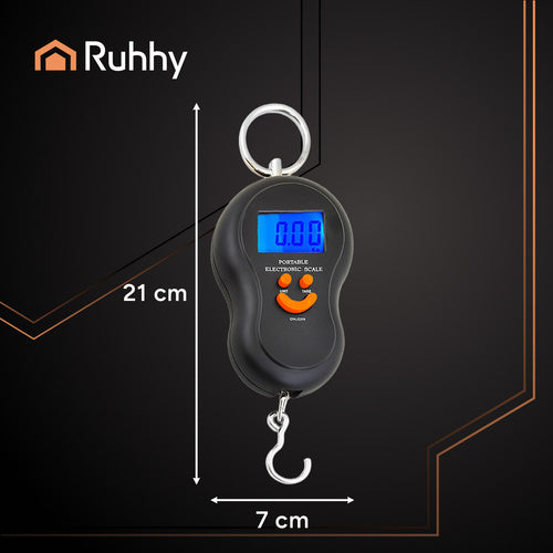 Hook Scale with LCD Display, 50kg Capacity, Tare Function