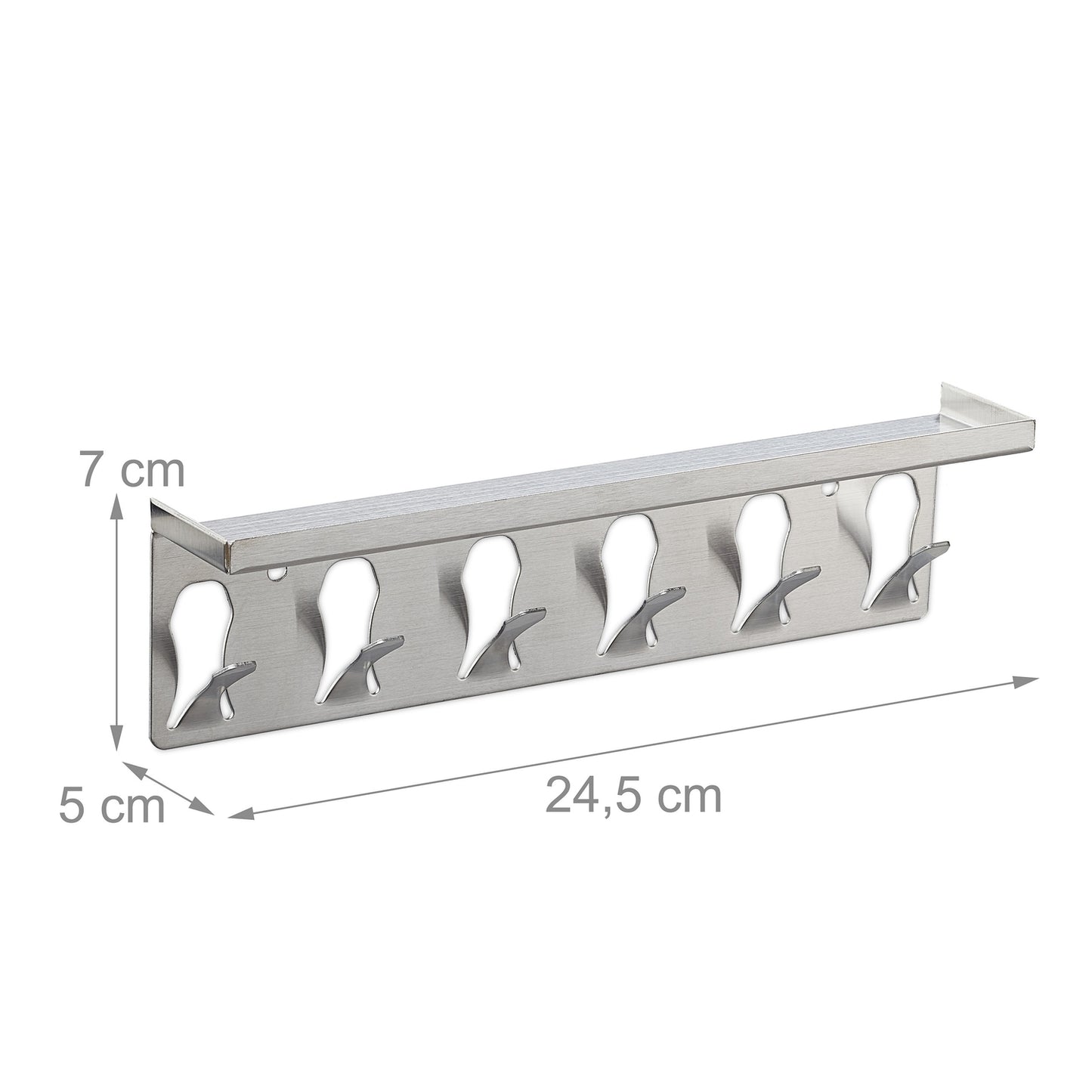 Hook strip with shelf