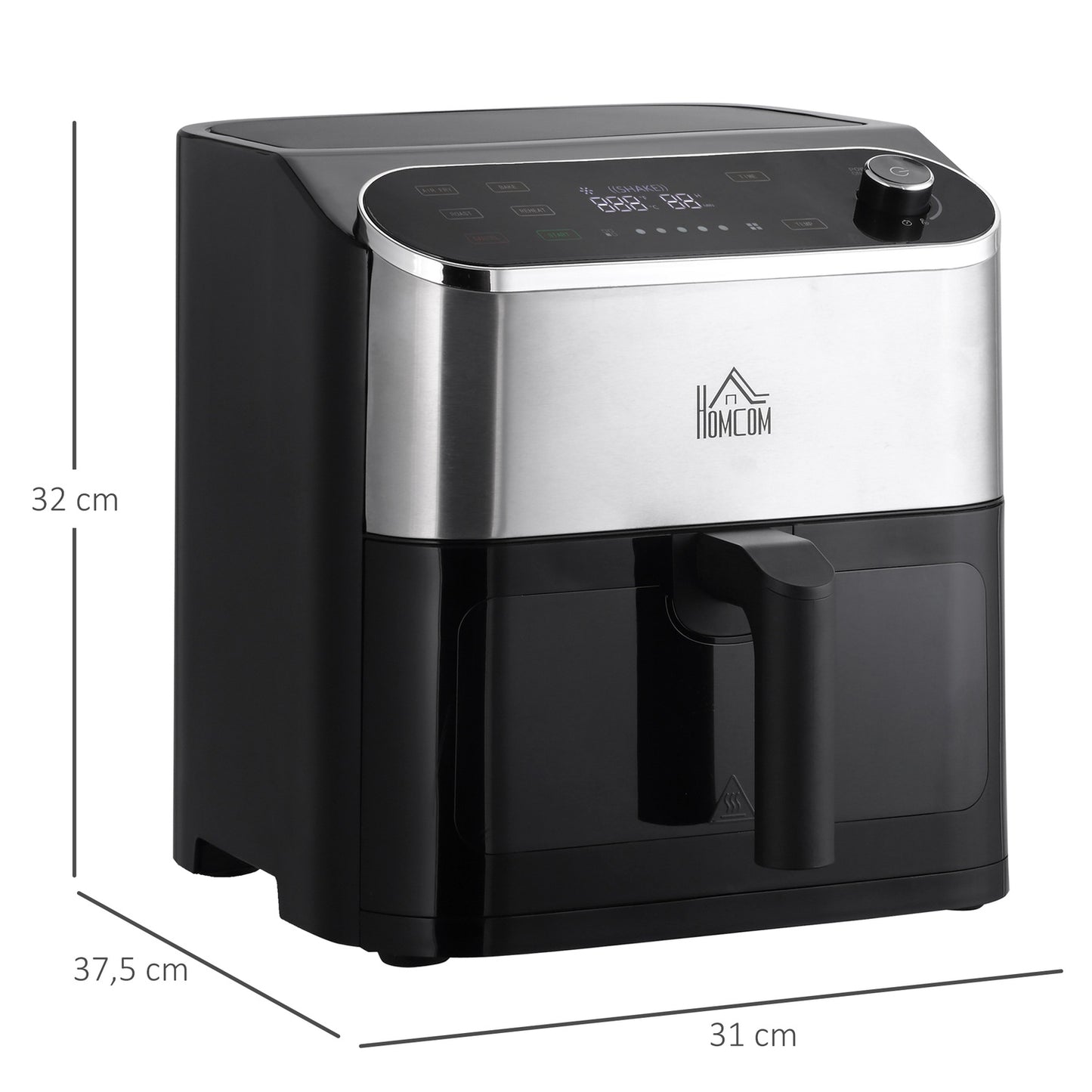 Air Fryer with touch screen, 6.5L, 1350W, non-stick basket