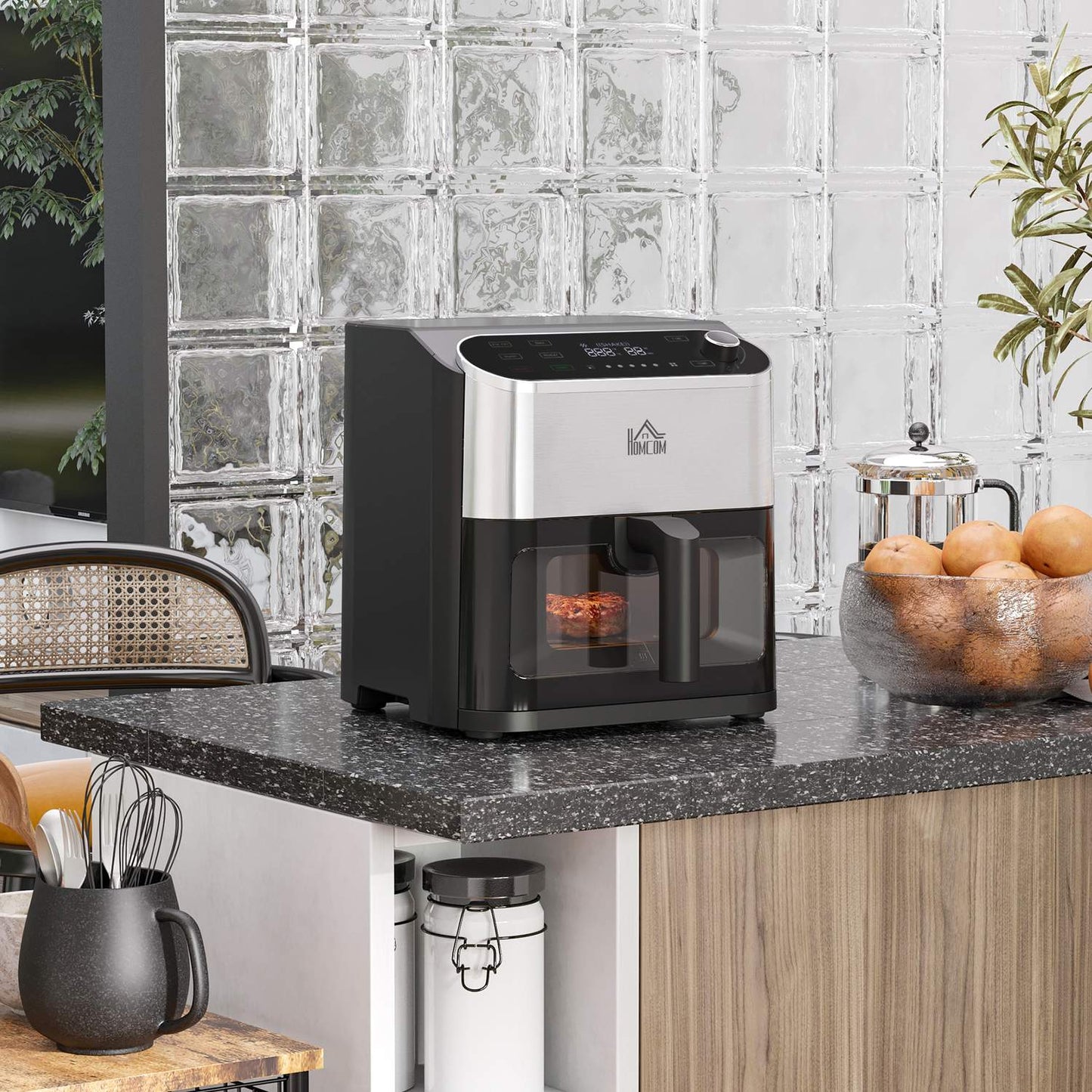 Air Fryer with touch screen, 6.5L, 1350W, non-stick basket